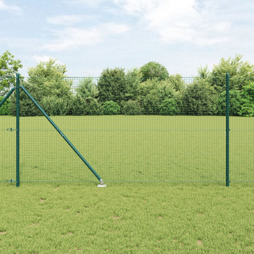 vidaXL Utomhus svetsat trådsgaller med spikar 10 x 1,2 m Grön Mesh