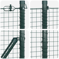 Produktbild för Utomhus svetsat trådsgaller med spikar 10 x 1,2 m Grön Mesh