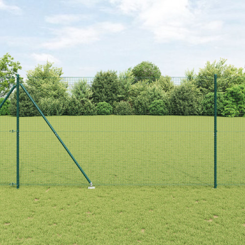 vidaXL Utomhus svetsat trådsgaller med spikar 10 x 1,5 m Grön Mesh
