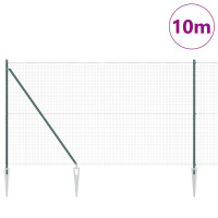 Produktbild för Utomhus svetsat trådsgaller med spikar 10 x 1,5 m Grön Mesh