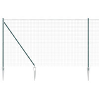 Produktbild för Utomhus svetsat trådsgaller med spikar 10 x 1,5 m Grön Mesh