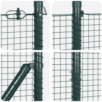 Produktbild för Utomhus svetsat trådsgaller med spikar 25 x 1,4 m Grön Mesh