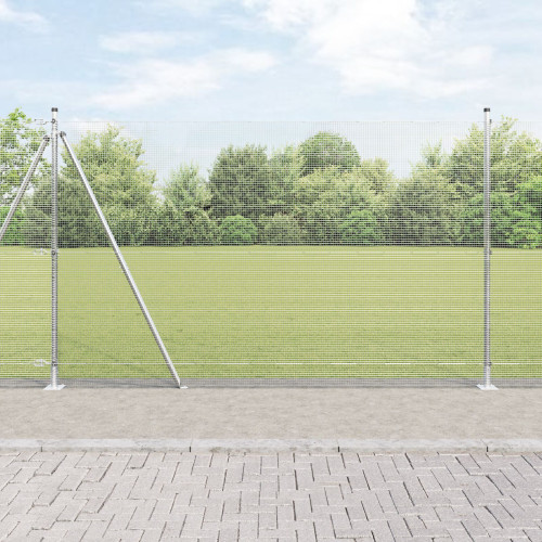 vidaXL Svetsat Stålstaket med Betongbas 25 x 1,6 m (B x H)