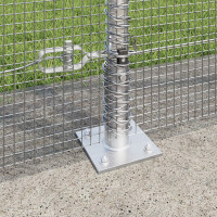 Produktbild för Svetsat Stålstaket med Betongbas 25 x 1,6 m (B x H)