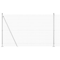 Produktbild för Svetsat Stålstaket med Betongbas 25 x 1,6 m (B x H)