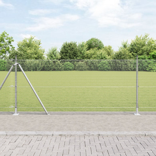 vidaXL Utomhus svetsat trådstängsel med betongfundament 50 x 1 m Mesh