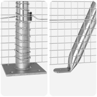 Produktbild för Utomhus svetsat trådstängsel med betongfundament 50 x 1 m Mesh