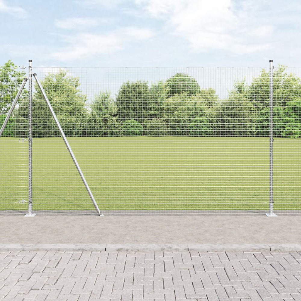 Produktbild för Utomhus svetsat trådstängsel med betongfundament 50 x 1,4 m