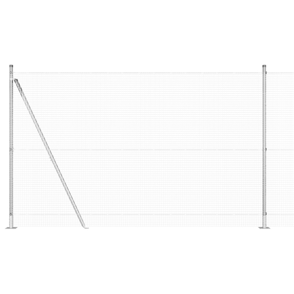 Produktbild för Svetsat Stålstaket med Betongbas 50 x 1,4 m Galvaniserat stål