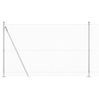 Produktbild för Svetsat Stålstaket med Betongbas 50 x 1,4 m Galvaniserat stål