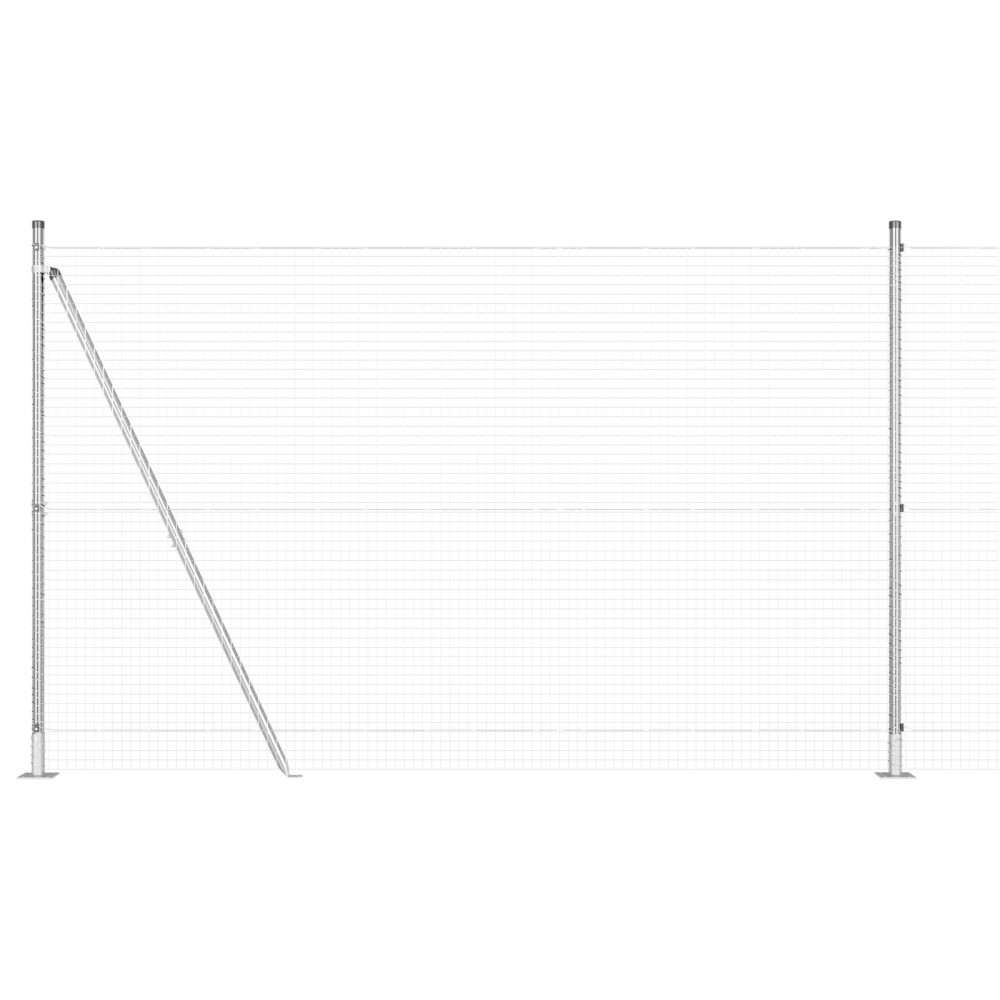 Produktbild för Svetsat Stålstaket med Betongbas 50 x 1,4 m Galvaniserat stål