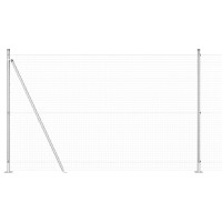 Produktbild för Svetsat Stålstaket med Betongbas 50 x 1,4 m Galvaniserat stål