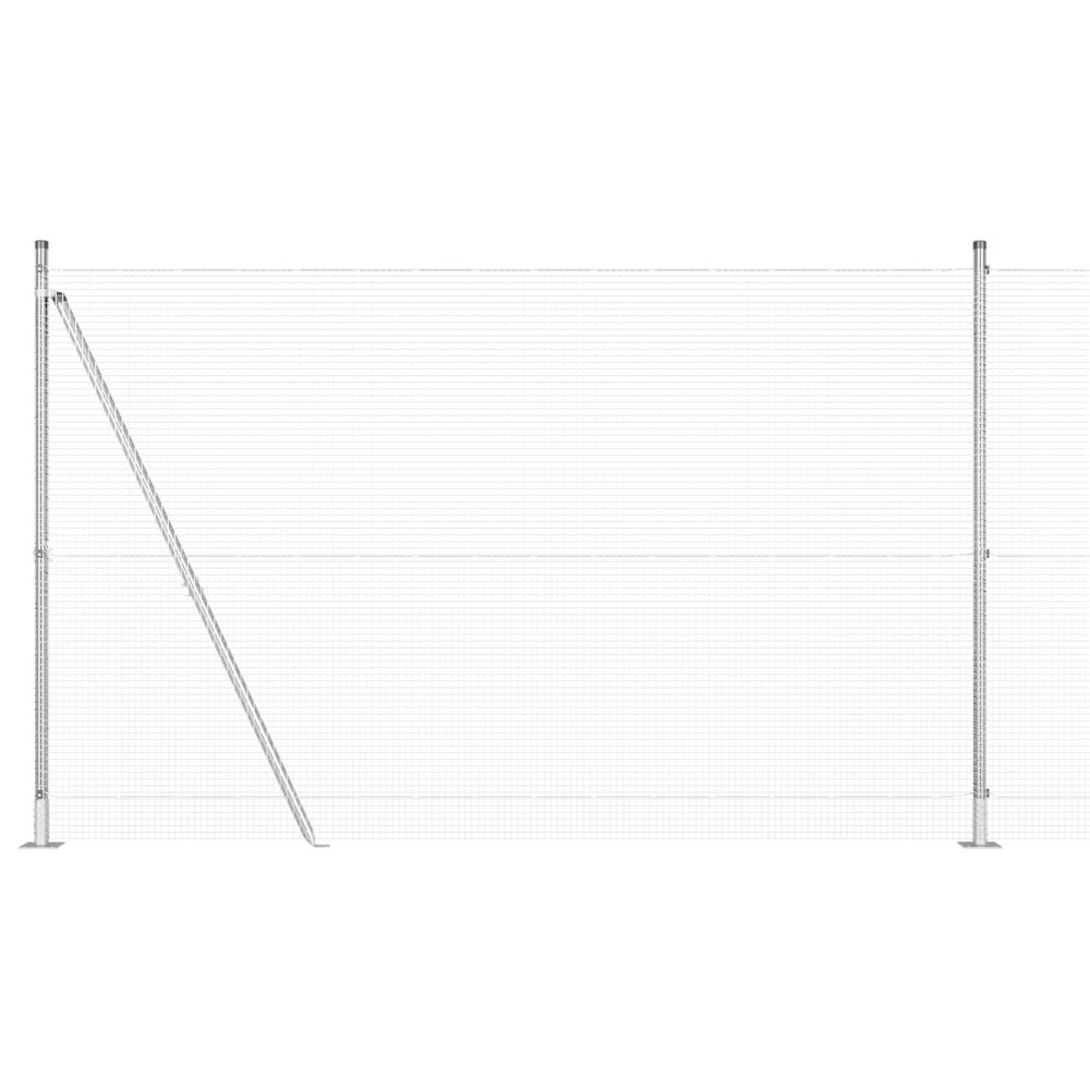 Produktbild för Utomhus svetsat trådstängsel med betongfundament 50 x 1,6 m