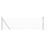 Produktbild för Svetsat Stålstaket med Betongbas 100 x 0,6 m Galvaniserat stål