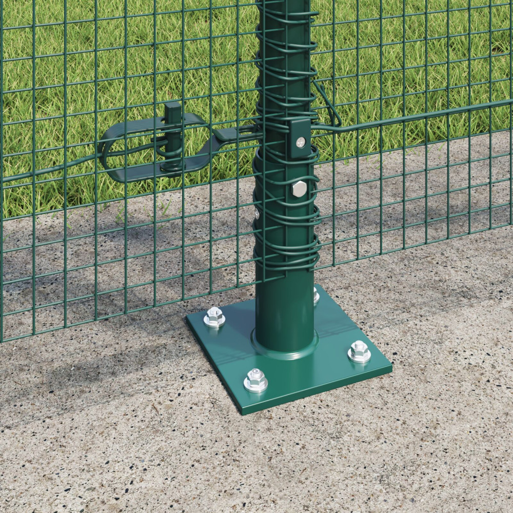 Produktbild för Svetsat Stålstaket med Betongbas 10 x 1,2 m PVC-belagda stål