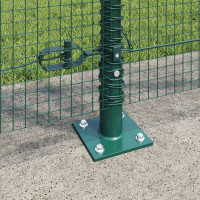 Produktbild för Svetsat Stålstaket med Betongbas 10 x 1,2 m PVC-belagda stål