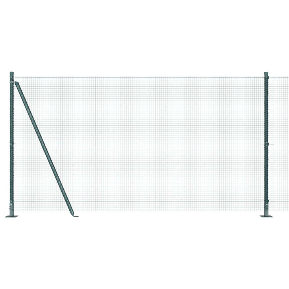 Produktbild för Svetsat Stålstaket med Betongbas 10 x 1,2 m PVC-belagda stål