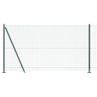 Produktbild för Svetsat Stålstaket med Betongbas 10 x 1,2 m PVC-belagda stål