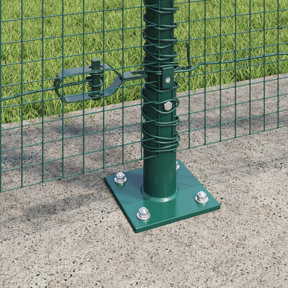 Produktbild för Svetsat Stålstaket med Betongbas 10 x 1,2 m PVC-belagda stål
