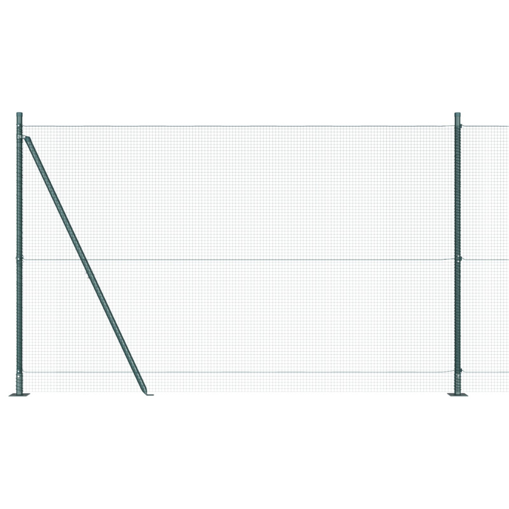Produktbild för Svetsat Stålstaket med Betongbas 10 x 1,4 m PVC-belagda stål