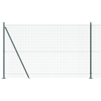 Produktbild för Svetsat Stålstaket med Betongbas 10 x 1,4 m PVC-belagda stål