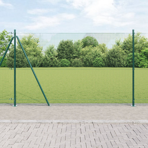 vidaXL Svetsat Stålstaket med Betongbas 10 x 1,4 m PVC-belagda stål