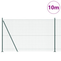 Produktbild för Svetsat Stålstaket med Betongbas 10 x 1,4 m PVC-belagda stål