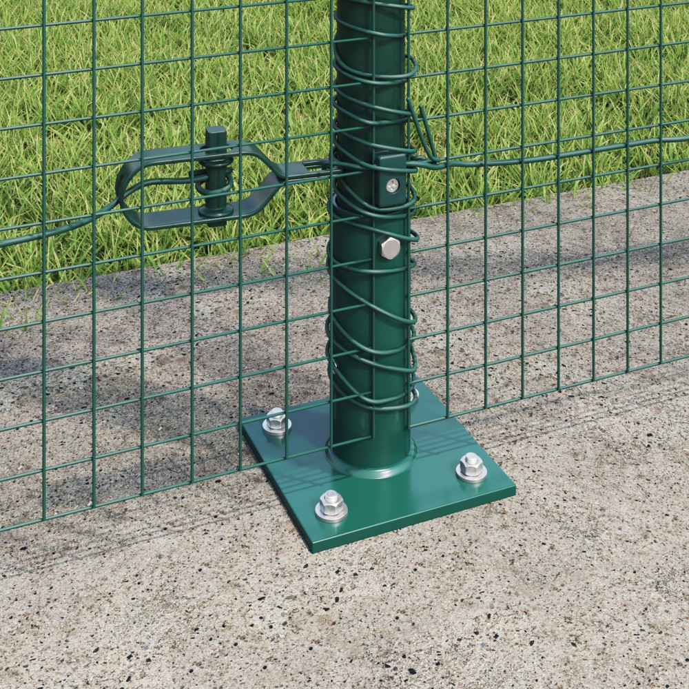 Produktbild för Svetsat Stålstaket med Betongbas 10 x 1,4 m PVC-belagda stål
