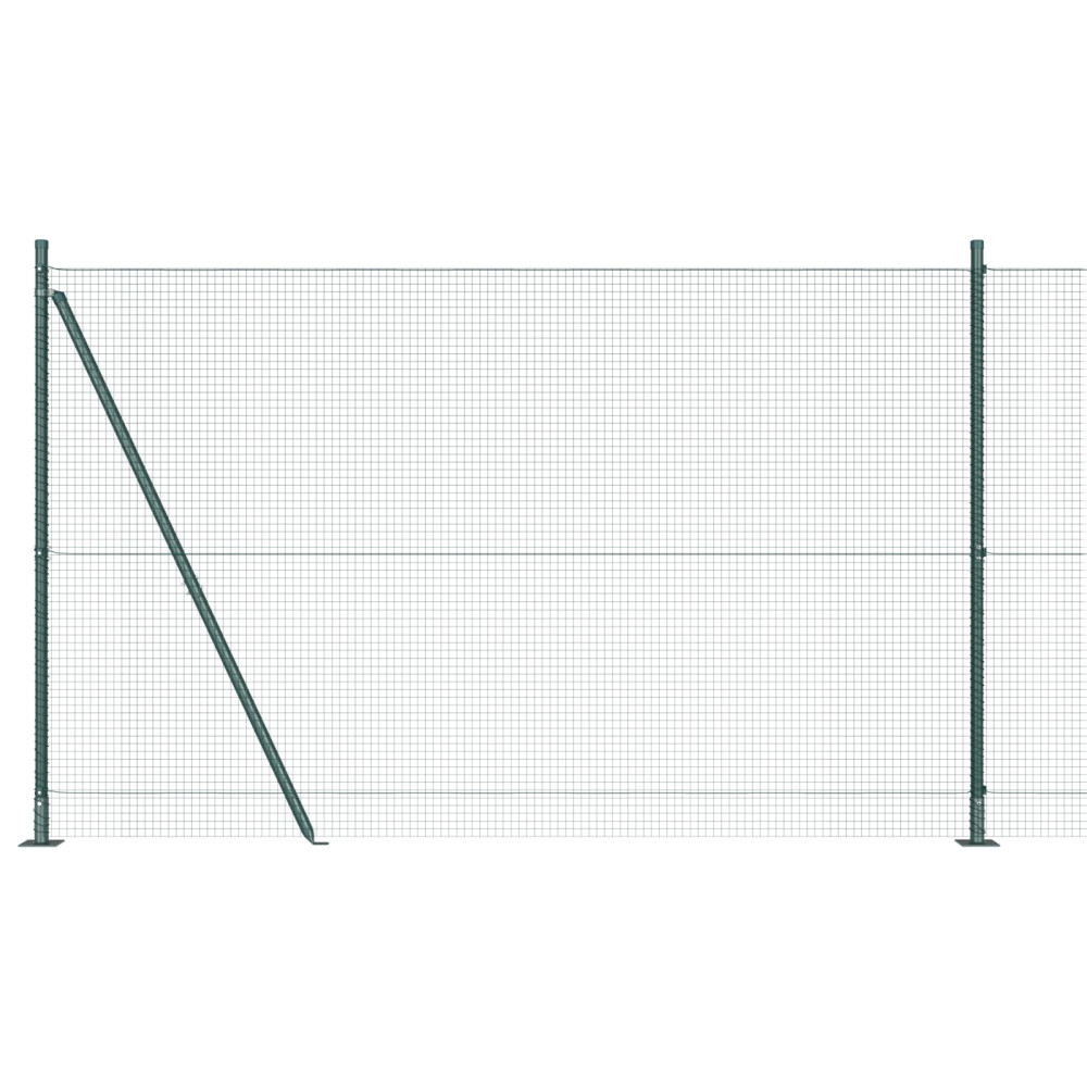 Produktbild för Svetsat Stålstaket med Betongbas 10 x 1,4 m PVC-belagda stål