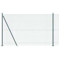 Produktbild för Svetsat Stålstaket med Betongbas 10 x 1,4 m PVC-belagda stål