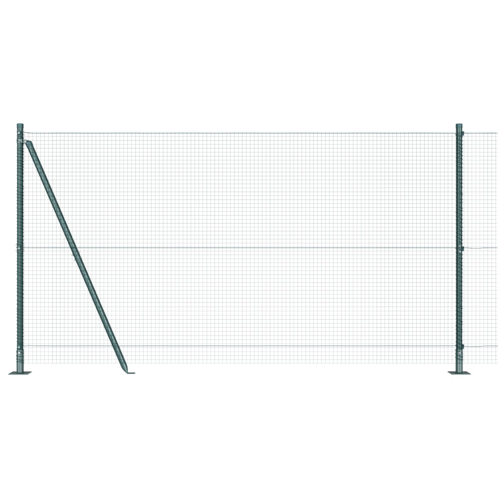Produktbild för Svetsat Stålstaket med Betongbas 25 x 1,2 m PVC-belagda stål