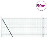 Produktbild för Svetsat Stålstaket med Betongbas 50 x 0,8 m PVC-belagda stål