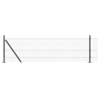 Produktbild för Svetsat Stålstaket med Betongbas 100 x 0,6 m (B x H)