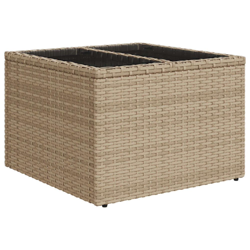 Produktbild för Trädgårdsoffset med kudde 8 pcs Beige och Grå konstrotting