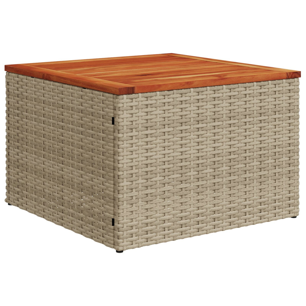 Produktbild för Trädgårdsoffset 7 pcs Beige och gräddfärgad konstrotting