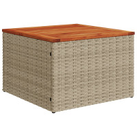 Produktbild för Trädgårdsoffset 7 pcs Beige och gräddfärgad konstrotting