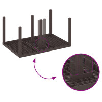 Produktbild för Trädgårdsmöbelset 7 pcs Brun Polt rotting