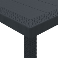 Produktbild för Trädgårdsmöbelset 9 pcs Antracit Polypropylen