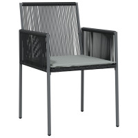 Produktbild för Trädgårdsmöbelset 5 pcs Svart PE Rattan