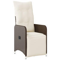 Produktbild för Trädgårdsmöbelset 3 pcs Brun konstrotting