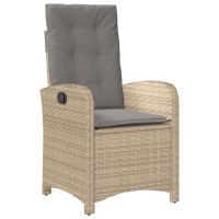 Produktbild för Trädgårdsmöbelset med kudde 3 pcs Beige konstrotting