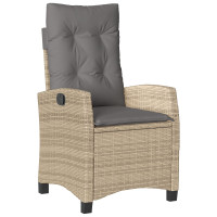 Produktbild för Trädgårdsmöbelset med kudde 5 pcs Beige konstrotting