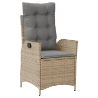 Produktbild för Trädgårdsmöbelset med kudde 5 pcs Beige konstrotting