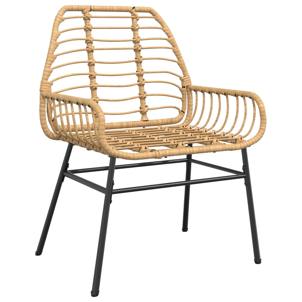 Produktbild för Trädgårdsmöbelset 5 pcs Brun konstrotting