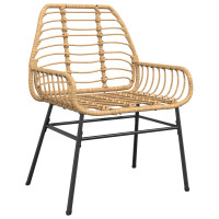 Produktbild för Trädgårdsmöbelset 5 pcs Brun konstrotting