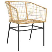 Produktbild för Trädgårdsmöbelset 3 pcs Brun konstrotting