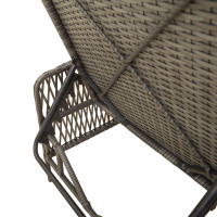 Produktbild för Solstol Grå och mörkgrå 200 x 55 x 92 cm konstrotting