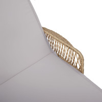 Produktbild för Solstol Beige och Ljusgrå 200 x 55 x 92 cm konstrotting