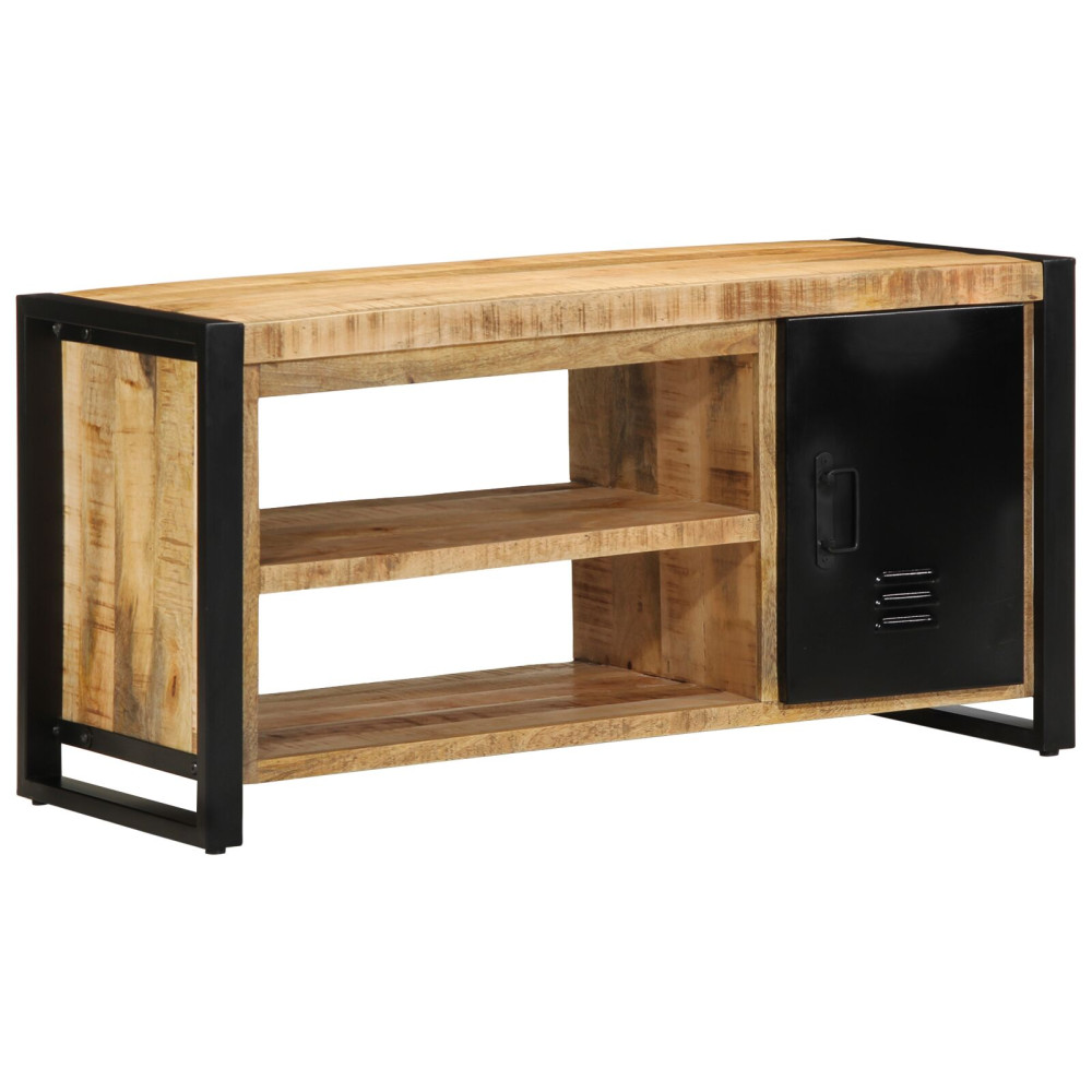 Produktbild för Skobänk Brun 100 x 40 x 50 cm Massivt Mangoträ