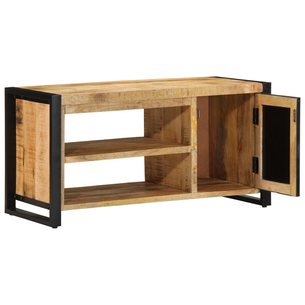 Produktbild för Skobänk Brun 100 x 40 x 50 cm Massivt Mangoträ